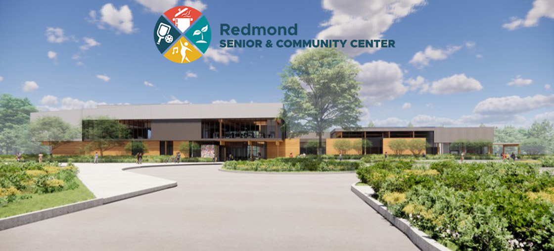 exterior view of design for the redmond senior and community center