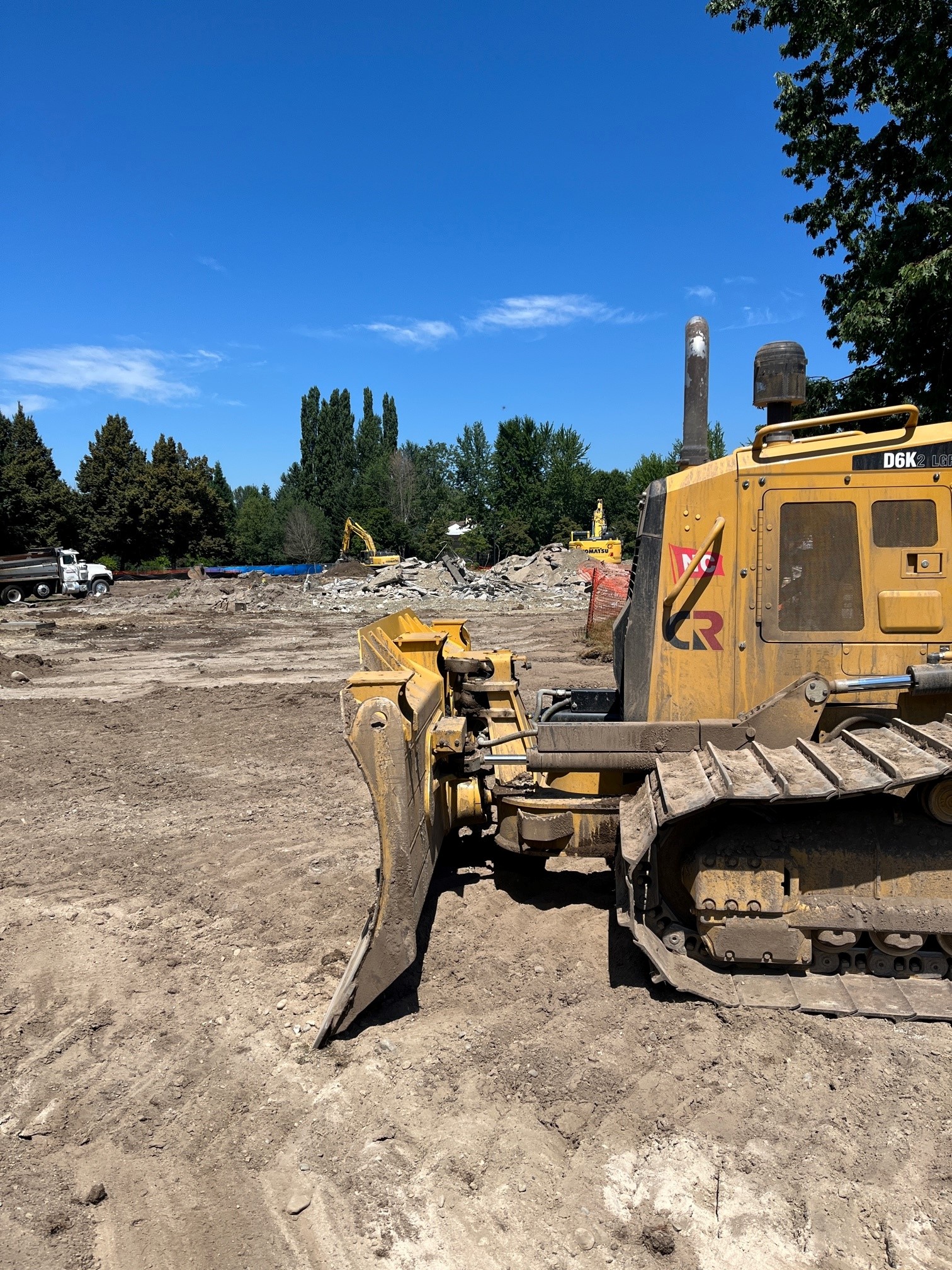 Excavator on project site