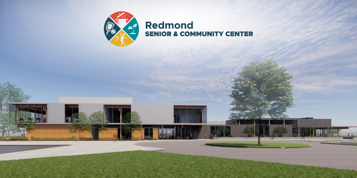 exterior view of design for the redmond senior and community center